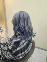 プールドゥマン 屯田(POUR DEMAIN)&nbsp;シルバーグレー×ブルー アンブレラカラー