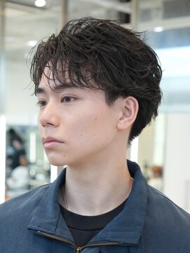 フィフス 大分(fifth) 大分フェザーパーマメンズカットラウンドマッシュセンターパート