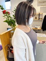 ハイク(HYKE) 切りっぱなしボブ×コントラストハイライト