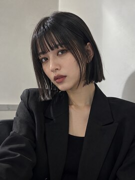 ワゴンバイアフロート(Wagon by afloat) 暗髪切りっぱなしボブ小顔透け前髪20代30代40代50代縮毛矯正池袋