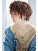 マッシュウルフショートボブ☆デザインカラー切りっぱなしボブ