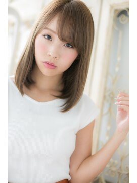 モッズ ヘア 福岡姪浜店(mod's hair) *mod's姪浜*…斜めバングのナチュラルセミディa