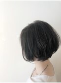 大人かわいい 小顔 ショートボブ サイド