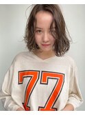 クセ毛風ぷつっとボブ