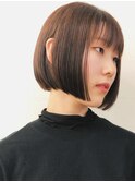 Aラインボブミントアッシュくすみカラーマロンベージュ[神保町]2