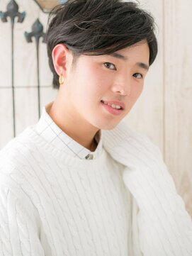 モッズヘア メン 南越谷南口店(mod's hair men) コンマバング×ダークアッシュショートマッシュK