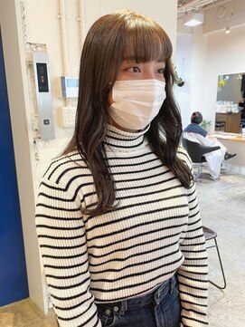 グリーン 渋谷(green) 【MIO】ブリーチありグレージュ×くびれ巻き