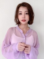 オーブ ヘアー フォール 山形東原町店(AUBE HAIR fall) 20代・30代_深めブラウンボブ