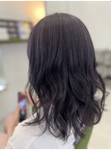 ラベンダーカラー×暗髪