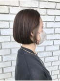 くすみカラー×ミニボブ