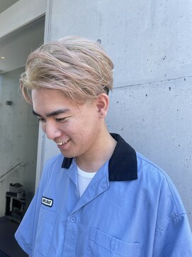 アチーブ ヘア デザイン(achieve hair design) ハイトーンスパイキーショート メンズ韓国風モテる20代30代