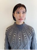 ミニボブダークブラウンアッシュグレー代官山渋谷ショート
