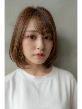 オースティン 調布アミックス(AUSTIN) 大人かわいい前髪セシルカットココアブラウンフリンジウェーブ