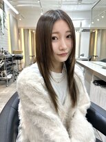 ヴィオットバイサロン(Viot by Salon) 前髪なし韓国美髪エアリーロングピンクブラウン切りっぱなしボブ