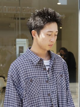 ボブ 金沢(BOB) メンズスパイキーショート10代20代ツイストスパイラルパーマ