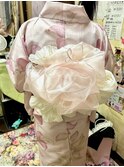 浴衣着付け兵児帯アレンジ★ボリューミーで華やかで可愛い♪