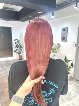 ペレ 栄店(PELE) デザインカラー/レイヤーカット/ウェットヘア/オリーブベージュ