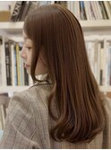 旬な秋ヘアブリーチなし透明感カラーこなれミディヘアセット