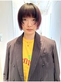 【表参道sheta/中澤】小顔黒髪ボブルフワインレッドワンレン