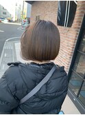 透明感♪髪質改善カラー内巻きショートボブ小顔艶感