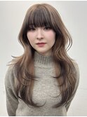 韓国へア/レイヤー/顔周り/ボブ/透明感カラー