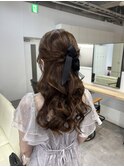ヘアセット/ハーフアップ/結婚式アレンジ