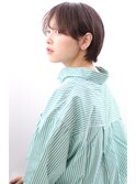 マッシュ　ベージュ　前下がり　ショート　ボブ　20代30代40代◎