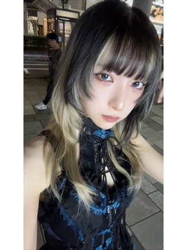 アリートウキョウ(ALLY TOKYO) シャギーウルフ黒髪ロングウルフカットロングレイヤーカット中性