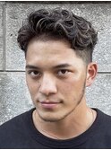 原宿スペインカールメンズパーマオールバックラルフカール30代◆