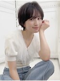 ナチュラルショート×艶質感カット大人上品ショート