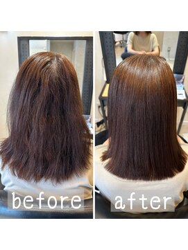 グロス(gloss) 【箕面豊中池田】髪質改善縮毛矯正ビフォーアフター