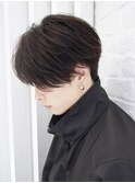 毛流れセンターパート細束カルマヘアニュアンスパーマ