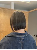 ストレートコンパクトボブ×ナチュラルグレージュ