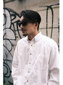 大人ストリートスタイルメンズ王道センターパートミディアムヘア