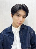 センターパート曲がる縮毛矯正フェザーパーマ銀座一丁目