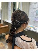編みおろしヘア