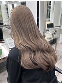 韓国ヘアヘーゼルモカラテミルクティーベージュグレージュカラー