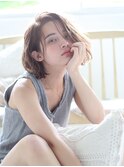 《Uri/二子玉川》透けるハイライト×揺らぎボブ