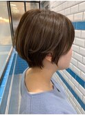 ショートヘア×くすみグレージュブラウンカラー♪