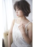 透明感グレージュカラーショートボブ【グランアージュ錦糸町】