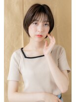 カバーヘア ブリス 川口(COVER HAIR bliss)&nbsp;大人かっこいい抜け感黒髪ショートウルフT1川口20代30代40代