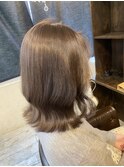 艶感♪髪質改善カラー大人可愛いミルクティーベージュハイライト