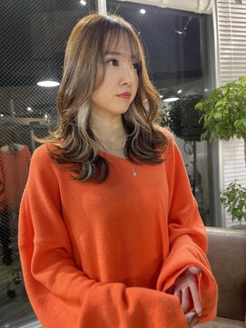 アルカナ 原宿表参道(ARCANA) ミルクティーベージュ ハイライト インナーカラー アッシュ