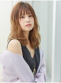ほつれウェーブ×リラクシーセミディスタイル！