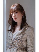 マウロア(MAULOA) 【MAULOA】ふんわりミディ くびれヘア ベージュカラー