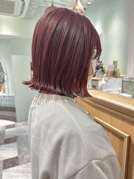 ロンド ロビン 栄(Lond robin) 【Lond robin】 ぱつっとボブ/ピンクラベンダ/外ハネボブ