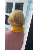 リッカヘアー(Ricca hair) ベージュカラー大人可愛いひし形前下がりくびれヘアくびれミディ