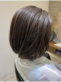 ハイライトカラー/白髪ぼかしハイライト/グレージュ/透明感