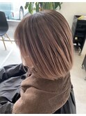 白髪ぼかしハイライト♪寒色→暖色