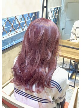 エイミー(Aimee) Aimee 町田 ケアブリーチダブルカラー×ピンクベージュ